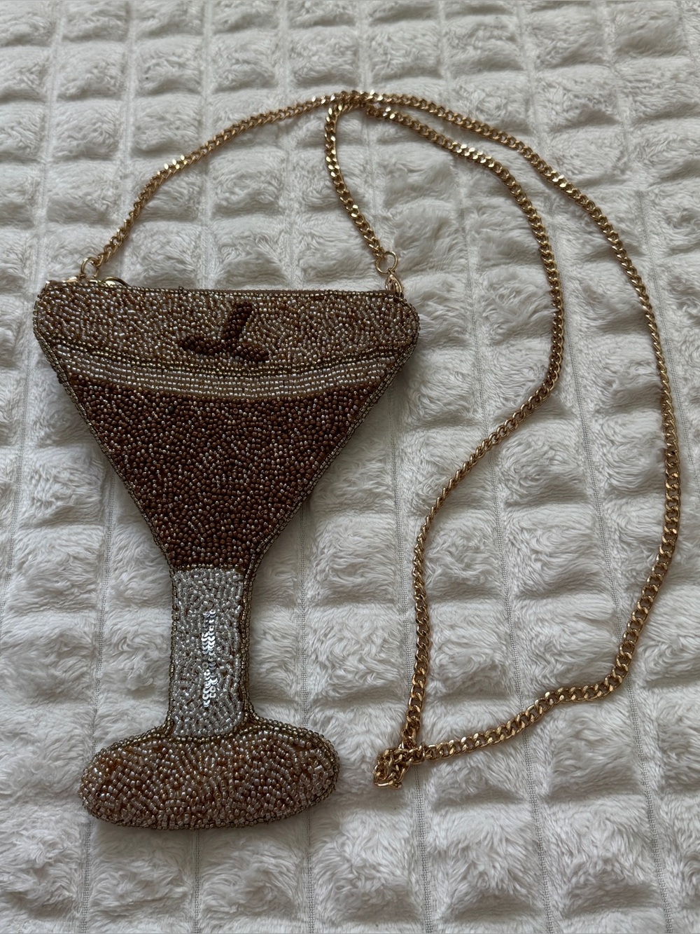 Maeve Anthropologie Beaded Martini Crossbody Bag ~ Cocktail Evening Night Out